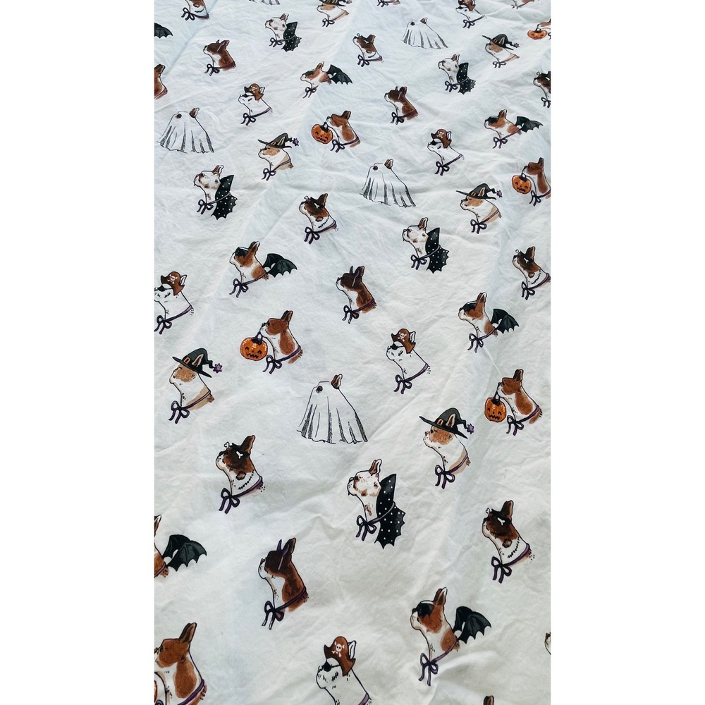 Cath Kidston London "Spooky Dogs" Halloween Cotton Sheet Set / Bedding Full
